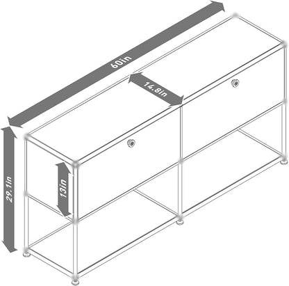 Modern Storage Cabinet Sideboard Versatile Free-Standing Organizer Cabinets - Image 6