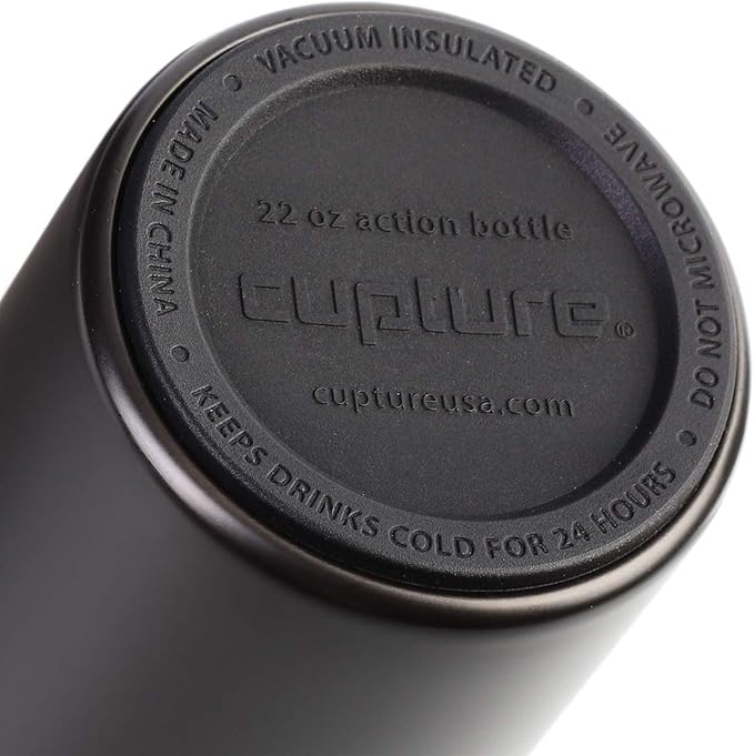 Cupture Action Bottle with Handle - Stainless Steel Vacuum-Insulated, 22 oz