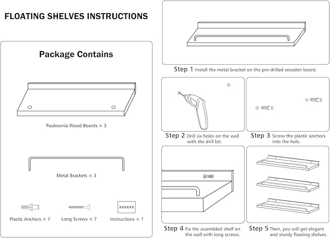 RYOFOBETTO 32 inches Long Floating Shelves, Bathroom Decor Shelves Over Toilet - Image 4