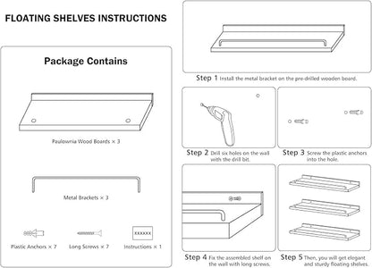 RYOFOBETTO Small Floating Shelf, 6X9 Inches Farmhouse Wall Shelves - Image 7