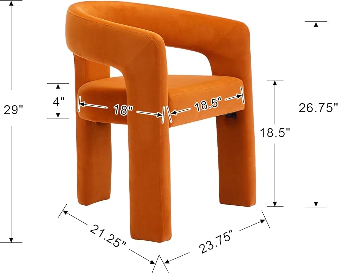 BESTANO Set of 4 Modern Velvet Fabric Upholstered Dining Chairs - Image 2