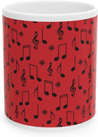 11 OZ Novelty Coffee Mugs - Christmas Gift (Music Theme)