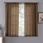 Tollpiz Short Sheer Curtain Linen Textured Bedroom Curtains Sheer Light by Tollpiz
