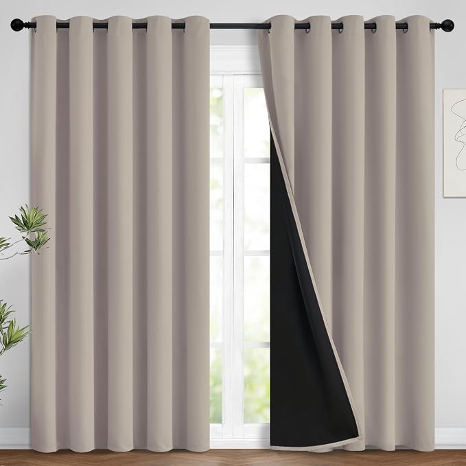 Yakamok Natural Blackout Curtains 96 Inches Long by Yakamok