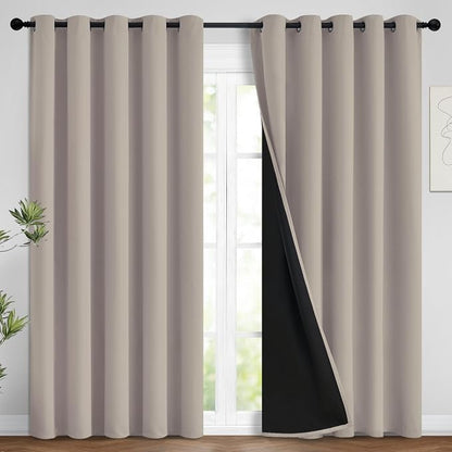 Yakamok Natural Blackout Curtains 96 Inches Long by Yakamok