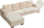 Water Repellent L Shaped Couch Covers 4 Pieces Sofa Seat Cushion Slipcovers by TOPYUMH