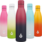BJPKPK 25oz Insulated Stainless Steel Water Bottles Reusable Metal Travel Sports Water Bottle Keep Cold and Hot,Charming Black Red