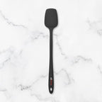 Elihome Skinny Silicone Spoonula - Non-Stick Heat Resistant Silicone Scraper Spatula for Mixing, Serving, Scraping, Stirring, and More - 11 Inch, Black
