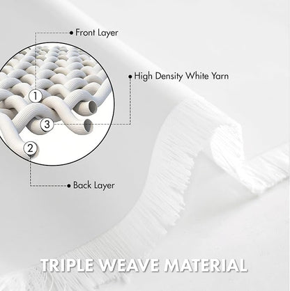 MIULEE 4 Panel Set Short Bedroom Blackout Curtains 54 Inch Long Pure White | - Image 3