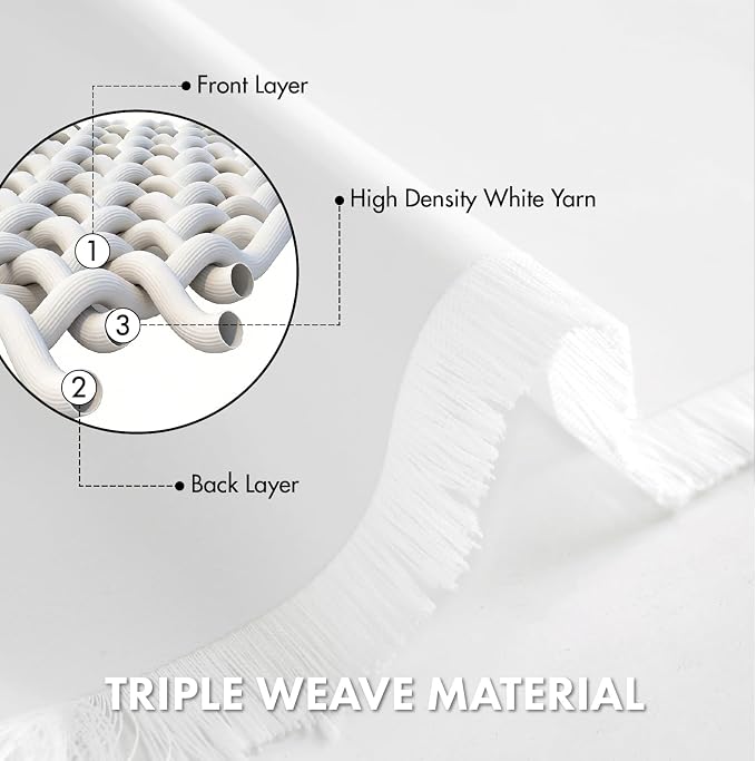 MIULEE 84 Inch Length Pure White Blackout Bedroom Curtains Set of 4 | Thermal - Image 5
