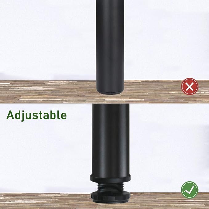 QLLY 29.5 inch / 75cm Adjustable Metal Desk Legs, Heavy Duty Furniture Table - Image 4