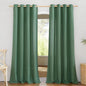 NICETOWN Linen Flax Semi Sheer Curtains 92" Length, Grommet Window Treatments by NICETOWN