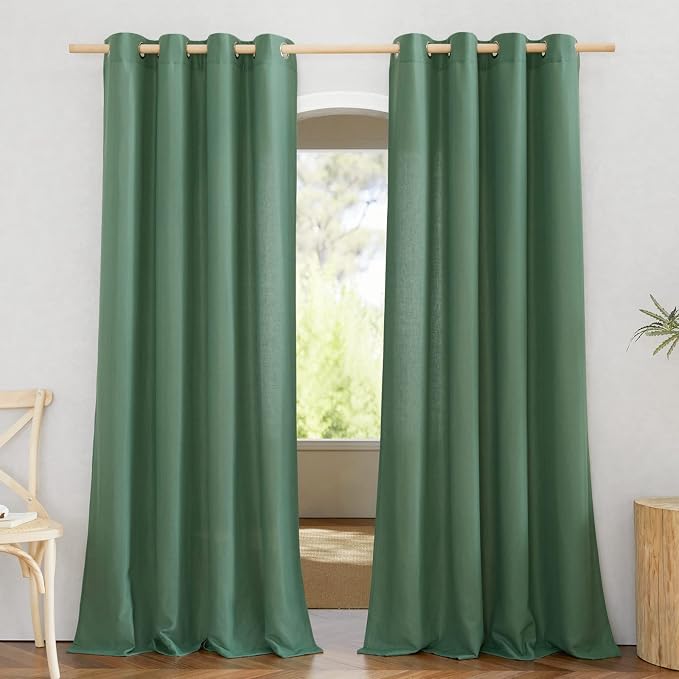 NICETOWN Rustic Linen 102 inch Long Curtains by NICETOWN