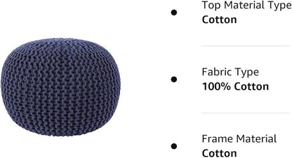 REDEARTH · Round Pouf Foot Stool Bean Bag Ottoman - Image 9