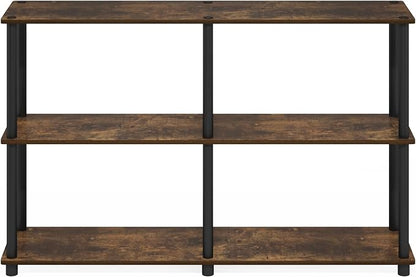 Furinno Turn-N-Tube Storage Shelves, 3-Tier 47.4 Wide Book Shelf, Corner Shelf - Image 6