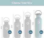 Lifefactory 32-Ounce Stainless Steel Vacuum-Insulated Sport Bottle, Mint