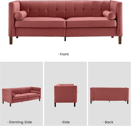 Dreamsir 78'' W Velvet Sofa, Mid-Century Love Seats Sofa Furniture - Image 7