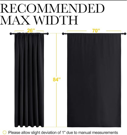 NICETOWN Black Blackout Curtain Blinds - Image 7