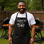 Personalized Chef Apron for Men, Custom Embroidered Design, Professional Kitchen Cooking BBQ Grilling for Dad, Decorated in USA