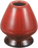 HARFINGTON Ceramic Chasen Stand 70mm Matcha Whisk Holder Teas Set Whisks Stand Traditional Matcha Tea Chasen Holder Tea Set Accessories for Tea Tasting, Gradient Red