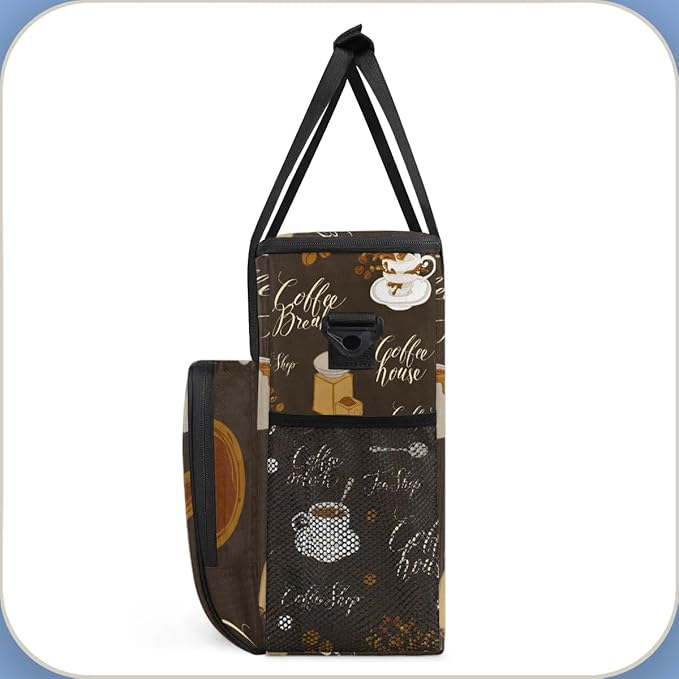 coffee sugar coffee beans Coffee Maker Carring Bag Travel Carrying Storage Tote Bag Compatible with Keurig K-Mini or K-Mini Plus Portable Single Serve Coffee Brewer Case with Pockets for K-cup Pods