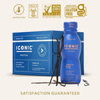 Iconic Protein Drinks, Vanilla Bean (12 Pack) - Sugar Free & Low Carb - 20g Grass Fed Protein - Lactose Free, Gluten Free, Non-GMO, Kosher - Keto Friendly Protein Shakes