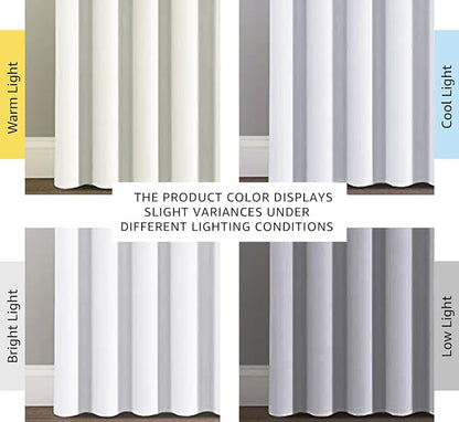 H.VERSAILTEX Patio White Curtains 100 x 102 Inches - Image 3