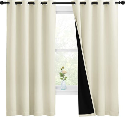 NICETOWN Warm Curtains for Winter, Bedroom Full Blackout Curtain Panels by NICETOWN