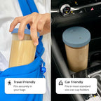 Dodoko Reusable 24 oz Bubble Tea Cup with Lid and Straw - Iced Coffee Cup - Smoothie Tumbler to Go - Breeze Blue