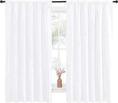 NICETOWN White Curtains, 50% Light Blocking Curtain Panels - Image 2