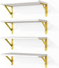 Fixwal White Shelves, Wood Wall Floating Mounted Shelves by Fixwal