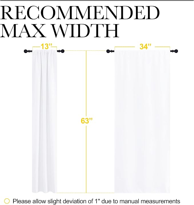 NICETOWN White Curtains for Bedroom, Short Curtains & Draperies for Small Window - Image 7