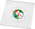 CY craft Cookie Decorating Turntable with Anti-Slip Silicone Mat,Cup Cake Sugar Icing Cookie Decorating Supplies Tools,Clear Acrylic Small Lazy Susan Turn Table,6.3 x 6.3 Inch,Square,Pack of 1