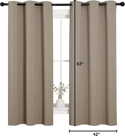 NICETOWN Sleek Blackout Curtains 63 inches Length - Image 10
