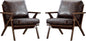 Bonzy Home Mid Century Modern Chair, PU Leather Accent Chairs Set of 2 by BonzyHome