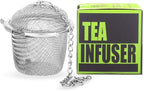 TGL Co. Stainless Steel Tea Infuser | Durable Teapot Green Tea Filter | Perfect for Loose Leaf Tea Brewing (Basket Infuser)