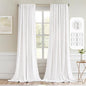 MIULEE Pure White Back Tab Blackout Curtains 52x108 Inch Long 2 Panels Set | by MIULEE