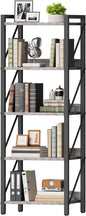 HOOBRO Bookshelf, 5-Tier Industrial Bookcase, Book Shelf Storage Organizer by HOOBRO