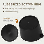 6.3Inch Large Espresso Knock Box Silicone coffee Tamper Mat Espresso Machine Accessories Set of 2 with Removable Knock Bar and Anti-Slip Base for Home Office Barista Tools for Bar Shop