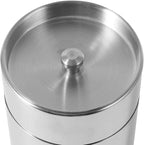 Tea Canister, Double Seal Stainless Steel Tea Tin Canister with Airtight Double Lids for Loose Tea Coffee Candy Herbs and Spices Storage(l)