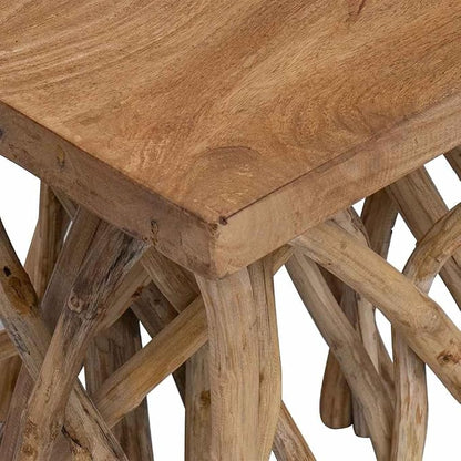 Brown Coffee Table Recycled Wood Table - Image 4