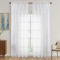 White Bedroom Curtains 2 Panel Sets 90 Inch Length, 59 Inch Extra Wide Light by OVZME