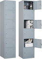 Metal Locker with 6 Doors, Lockable Locker Cabinet by Anxxsu