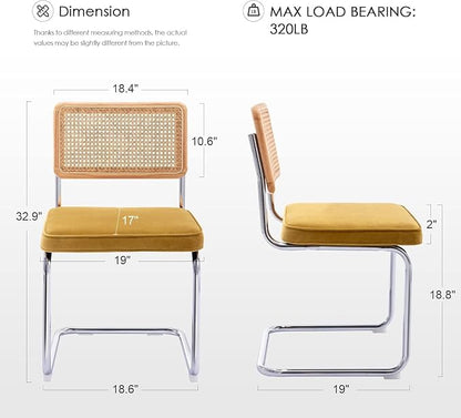 Zesthouse Rattan Dining Chairs Set of 6, Mid Century Modern Dining Room Chairs - Image 2