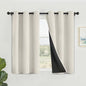 SimpleHome Cream 100% Blackout Curtains Room Darkening Living Room 45 Inch | by SimpleHome