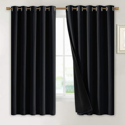 NICETOWN Complete 100% Blackout Curtains, Thermal Insulated & Energy Efficiency by NICETOWN