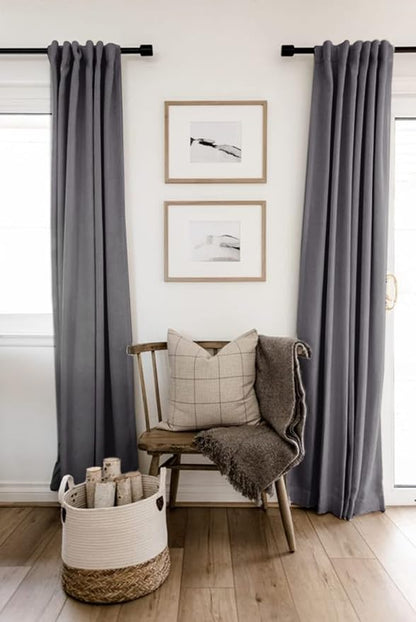 Faux Linen Total Blackout Curtains - Image 6