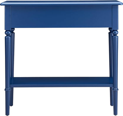 Leick Home Coastal Console Table, Solid Wood, 2 Storage Drawers, Bottom Display - Image 6