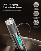 Maestri House Rechargeable Milk Frother with Stepless Speed Control, LunaFro Max Handheld Electric Foam Maker Waterproof Drink Mixer Foamer with Stand & Detachable Whisks for Lattes, Cappuccino