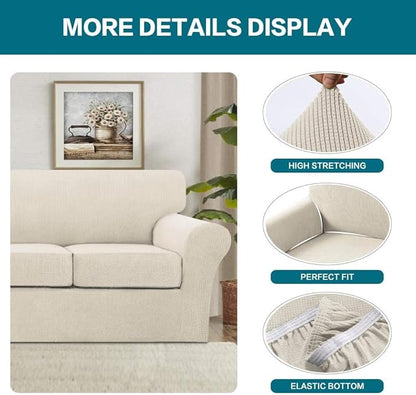 Turquoize 4 Piece Couch Cover Sofa Covers - Image 4
